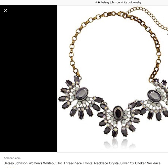 Betsey Johnson Crystal Necklace & Earring Set - Picture 4 of 5